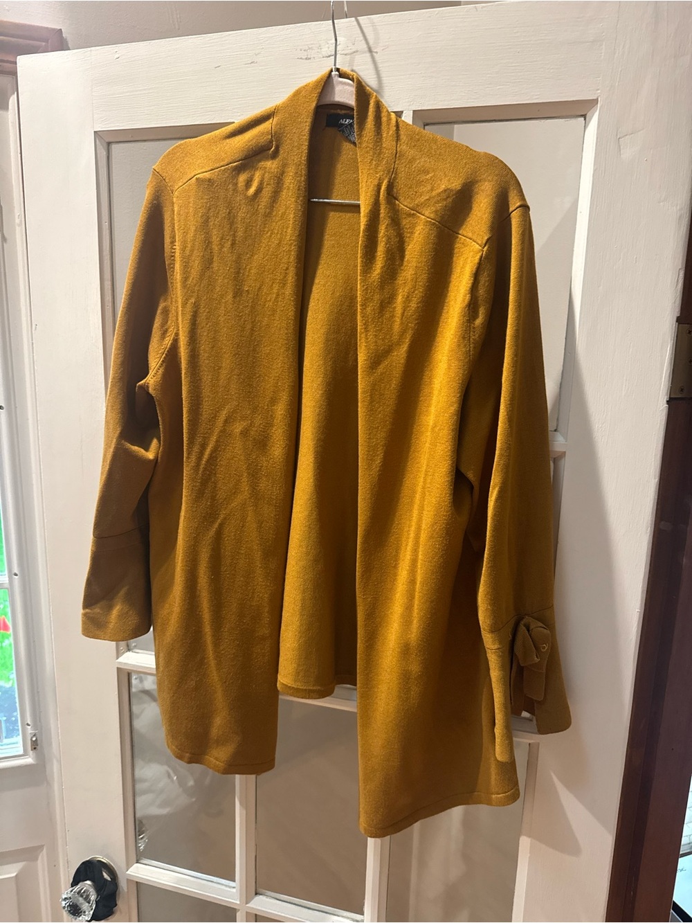 Alfani Open-Front Mustard Jacket
